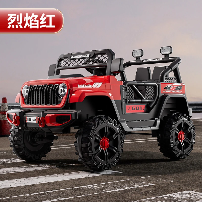 儿童四驱越野电动汽车【12V7电瓶】儿歌早教皮座椅摇摇马补差单座椅
