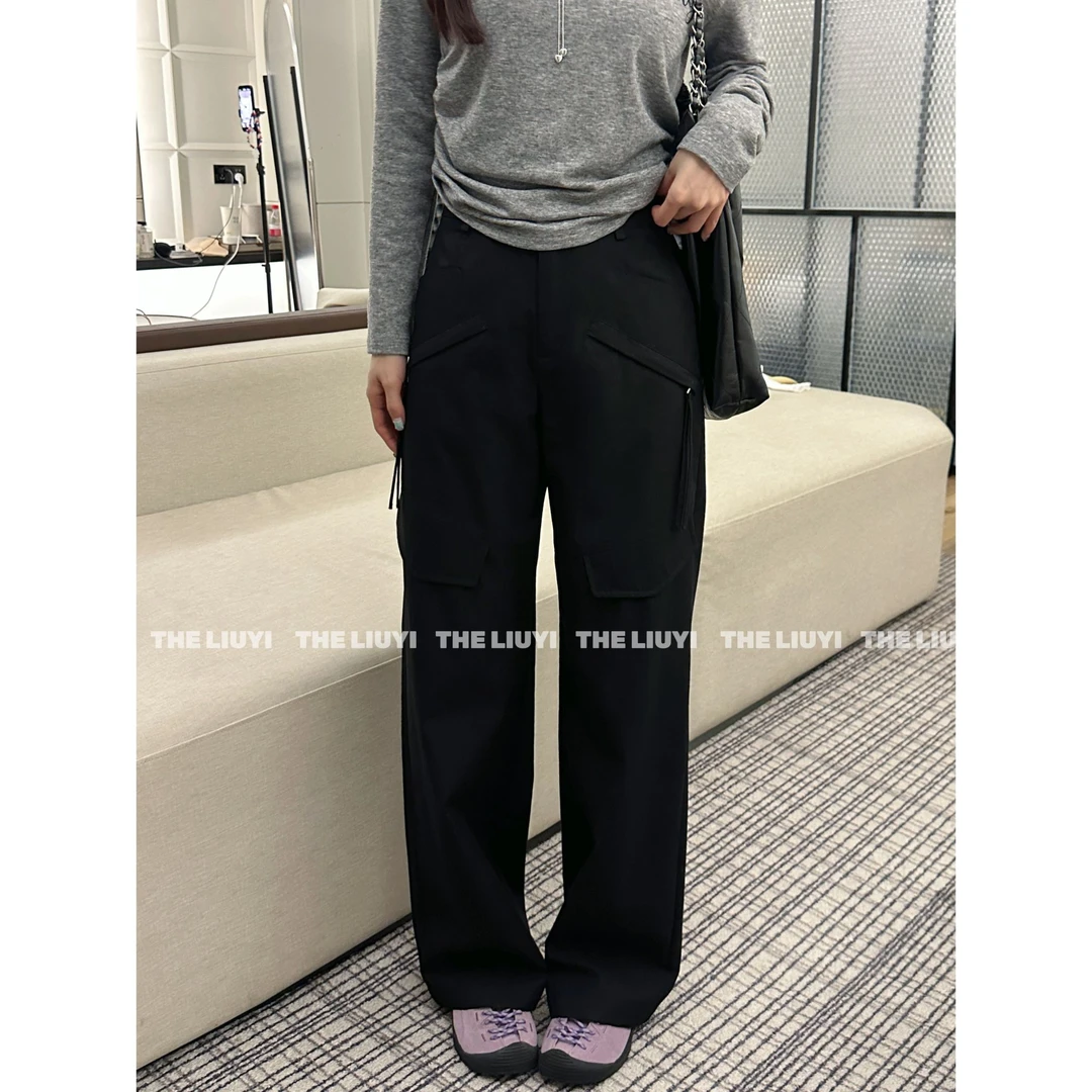 【LIUYI】建模工装裤~春夏显瘦窄版工装裤53023