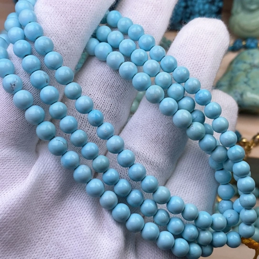 未镶嵌绿松石珠宝奇石5.3mm