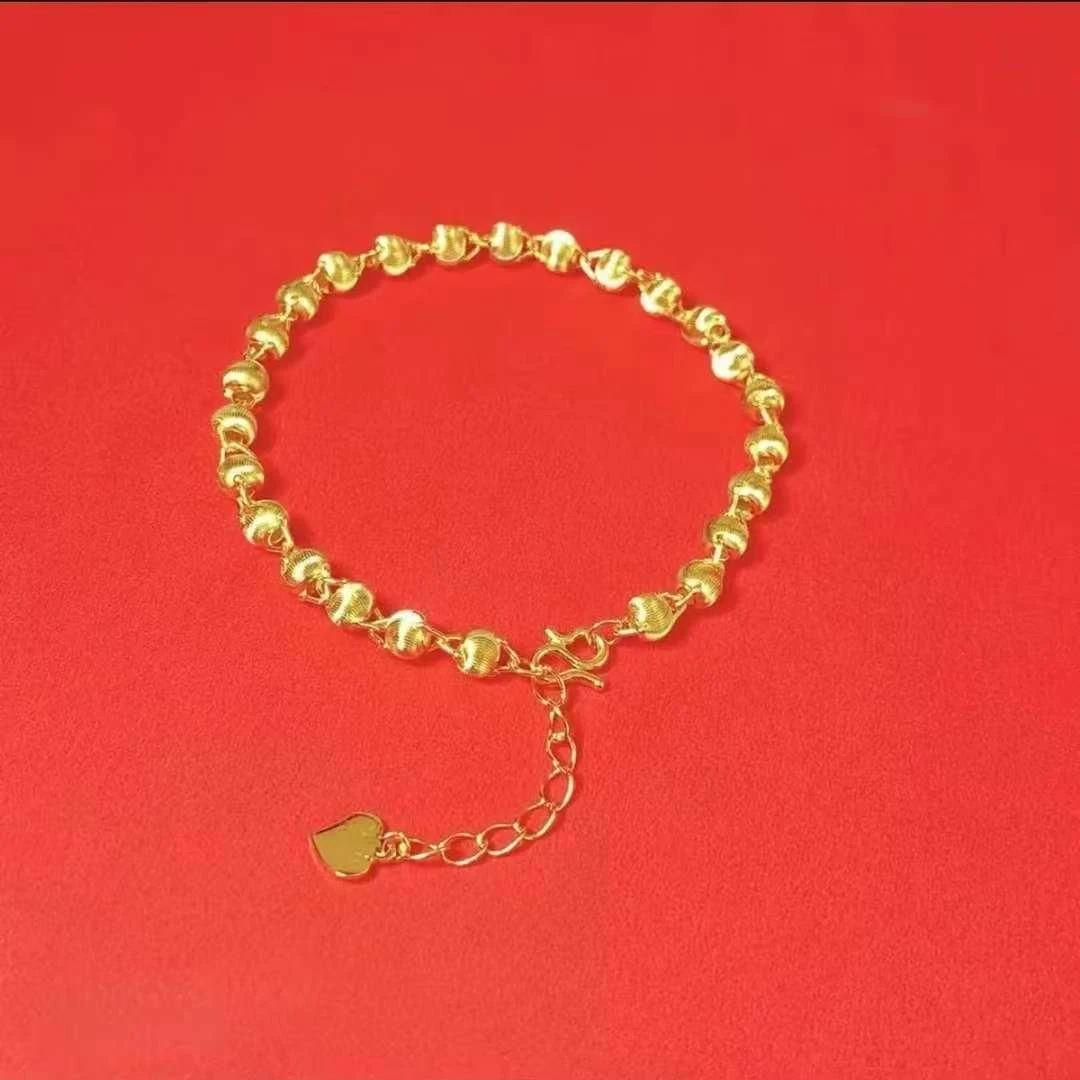 足银手链 【黄色珠珠手链】珠珠直径约4mm