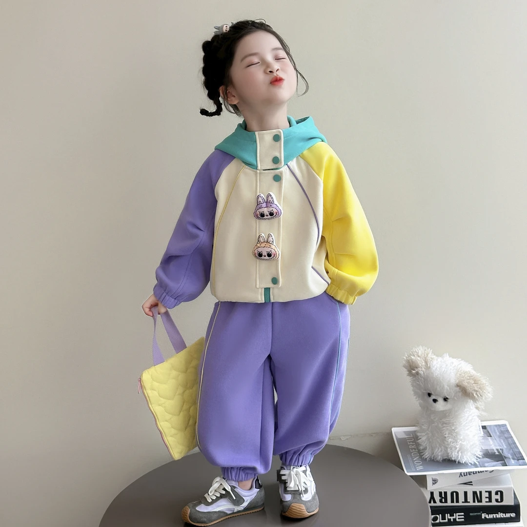 女童秋装套装2025新款4-6岁幼儿园潮款小童女宝春秋季洋气两件套