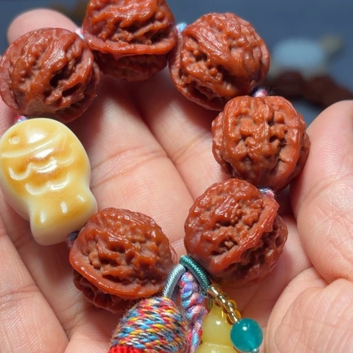 文玩核桃把件九龙6603