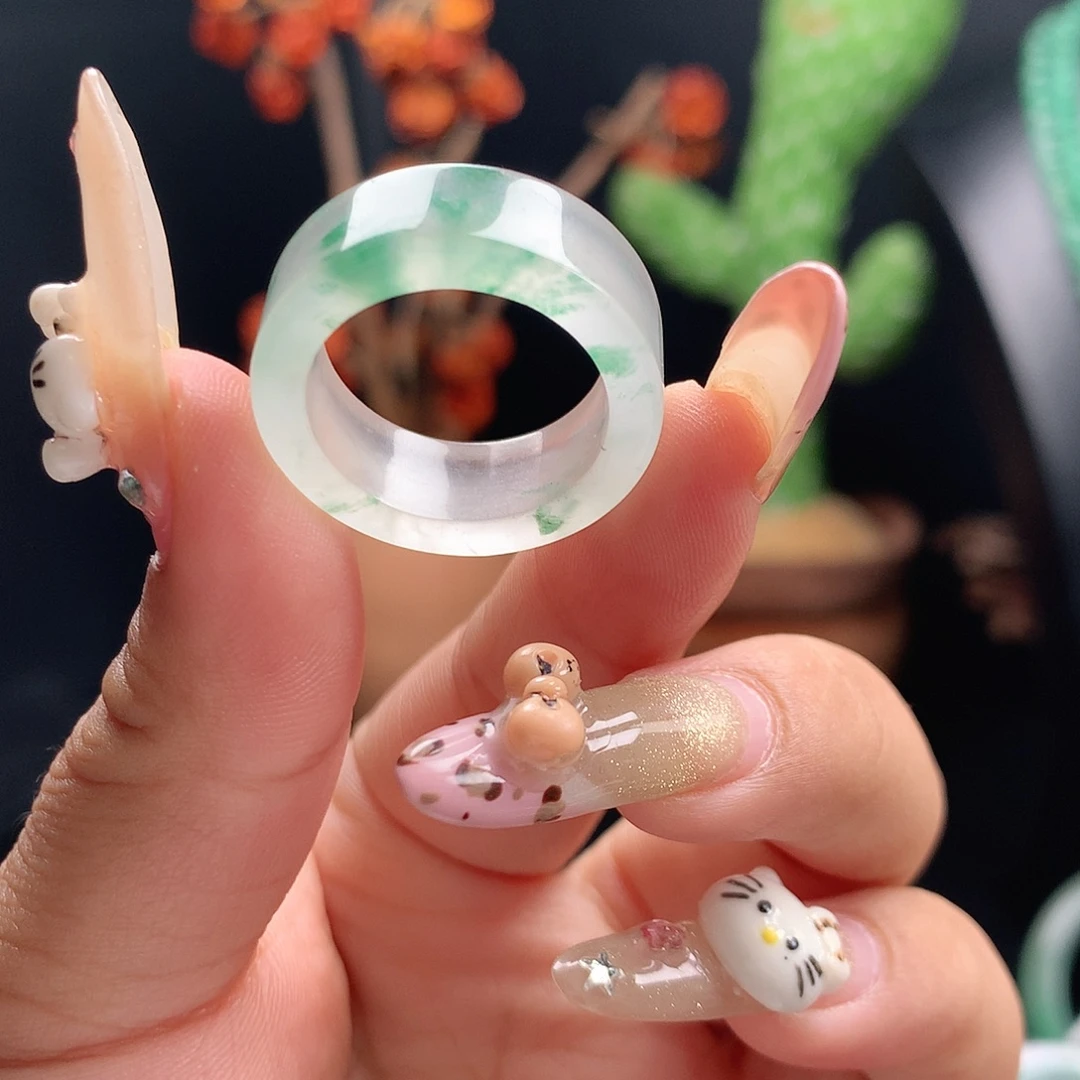 石英质玉未镶嵌戒指17 18