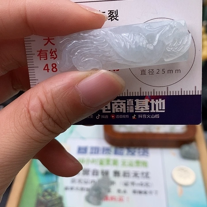 翡翠未镶嵌颈饰凤凰手牌
