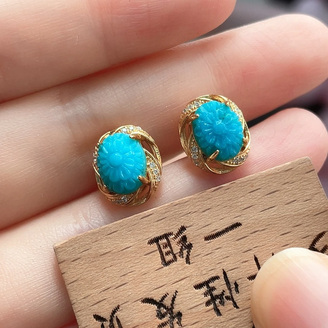 银S925镶嵌绿松石颈饰
