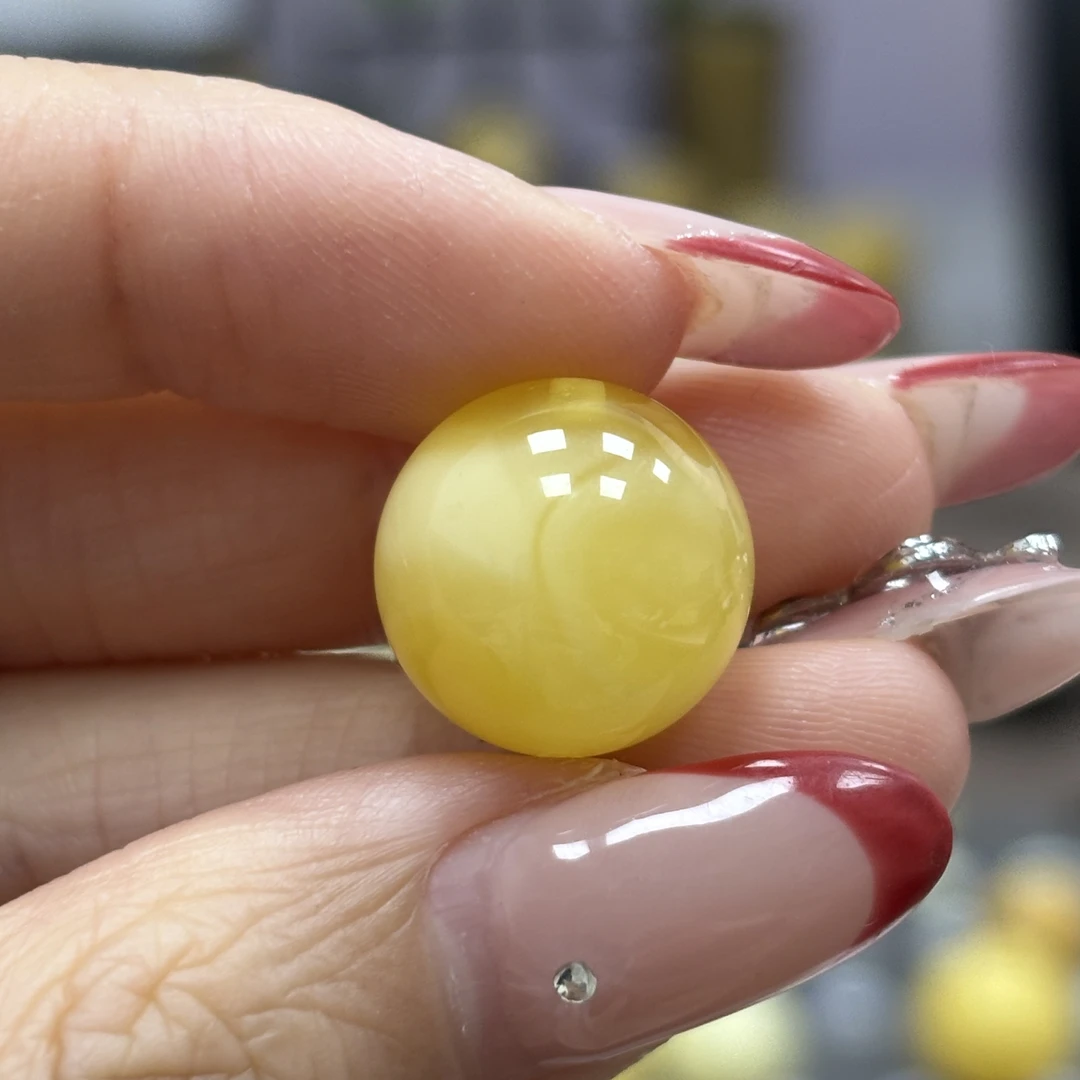 15.0mm 小妖珠宝天然原矿琥珀蜜蜡