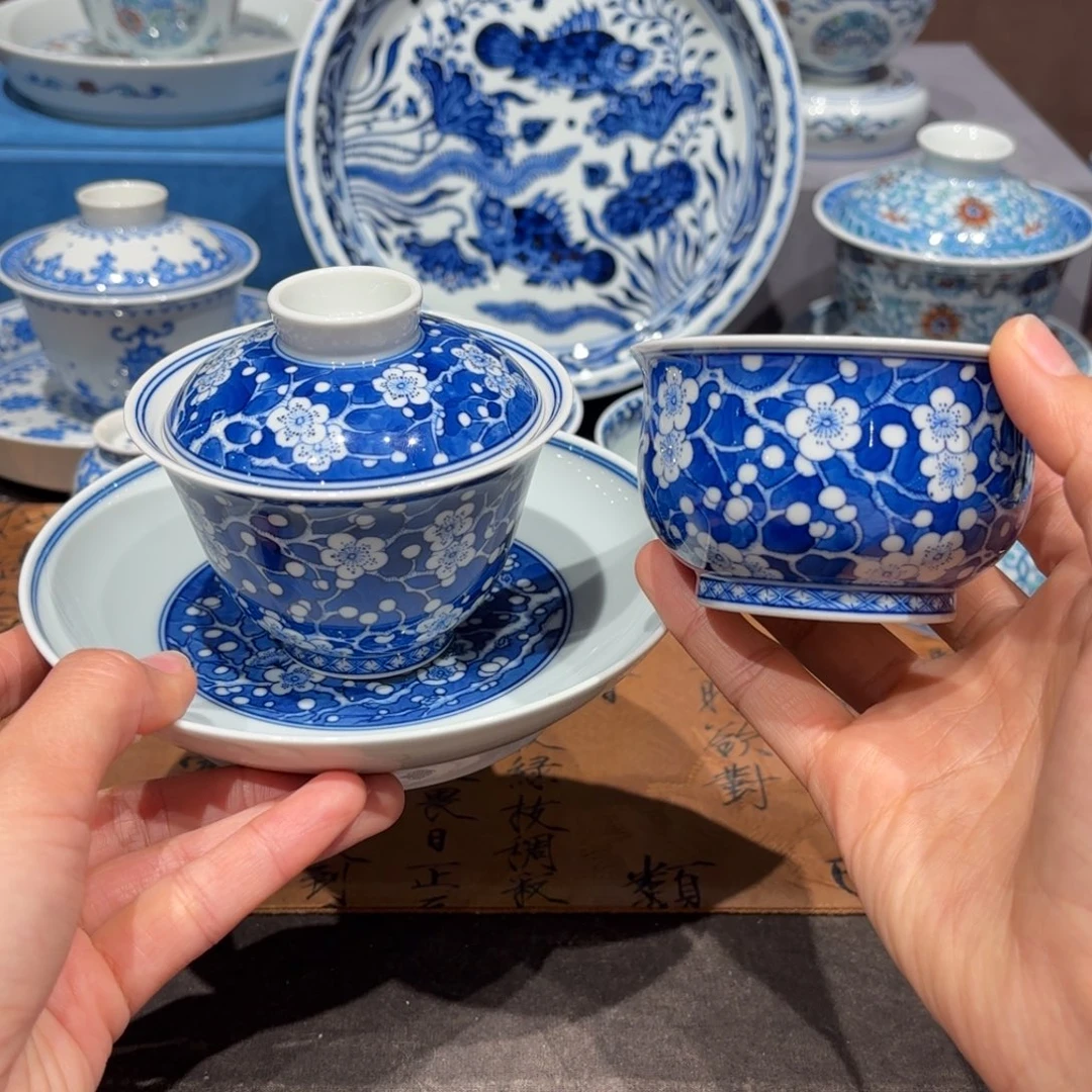 瓷片萌***味手工手绘陶瓷茶具