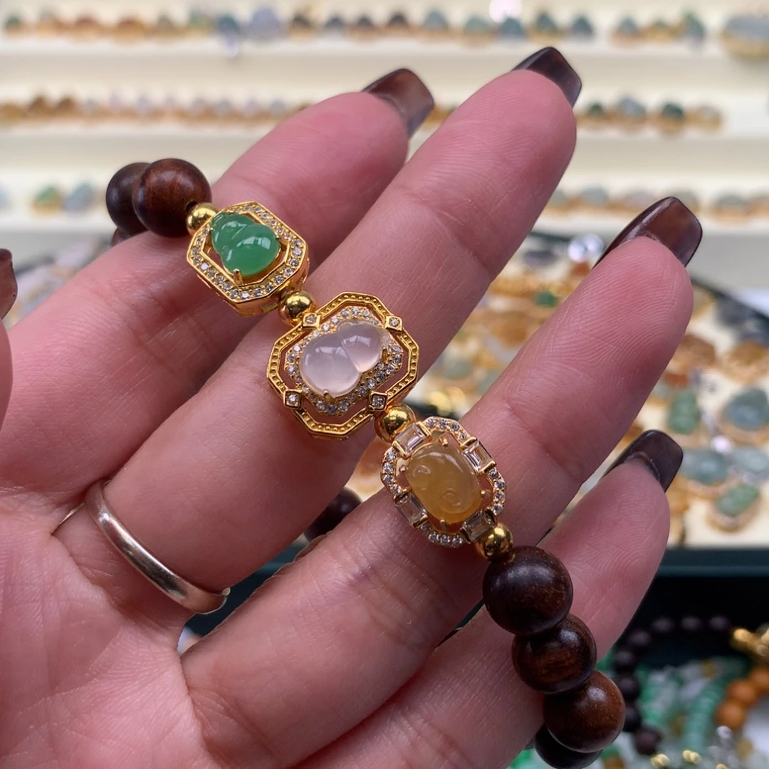 翡翠银S925镶嵌颈饰