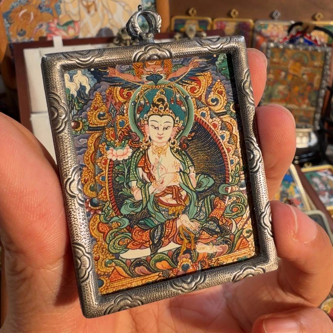 吊坠藏卡虚空藏 纯手绘