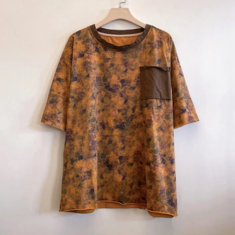 年轻中年妈妈装夏季显瘦大码遮肉休闲短袖棉T恤2025新款YX105632