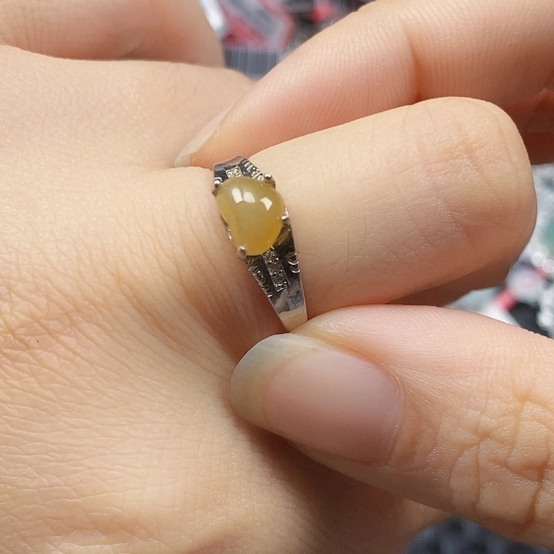 翡翠银S925镶嵌戒指