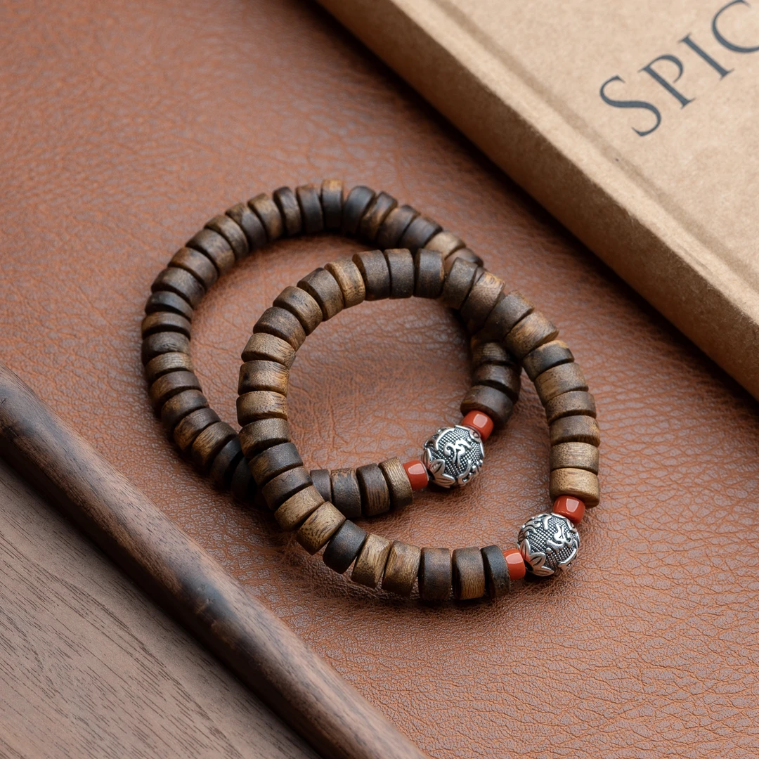 XIANYUAN/仙源莺歌绿奇楠随形直切单圈手串 多样性发其一