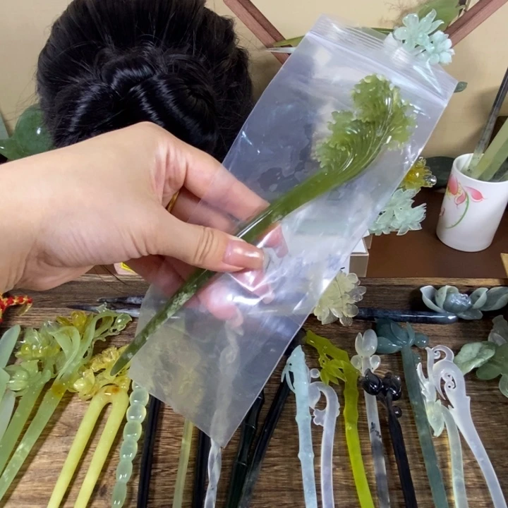 未镶嵌蛇纹石玉发饰