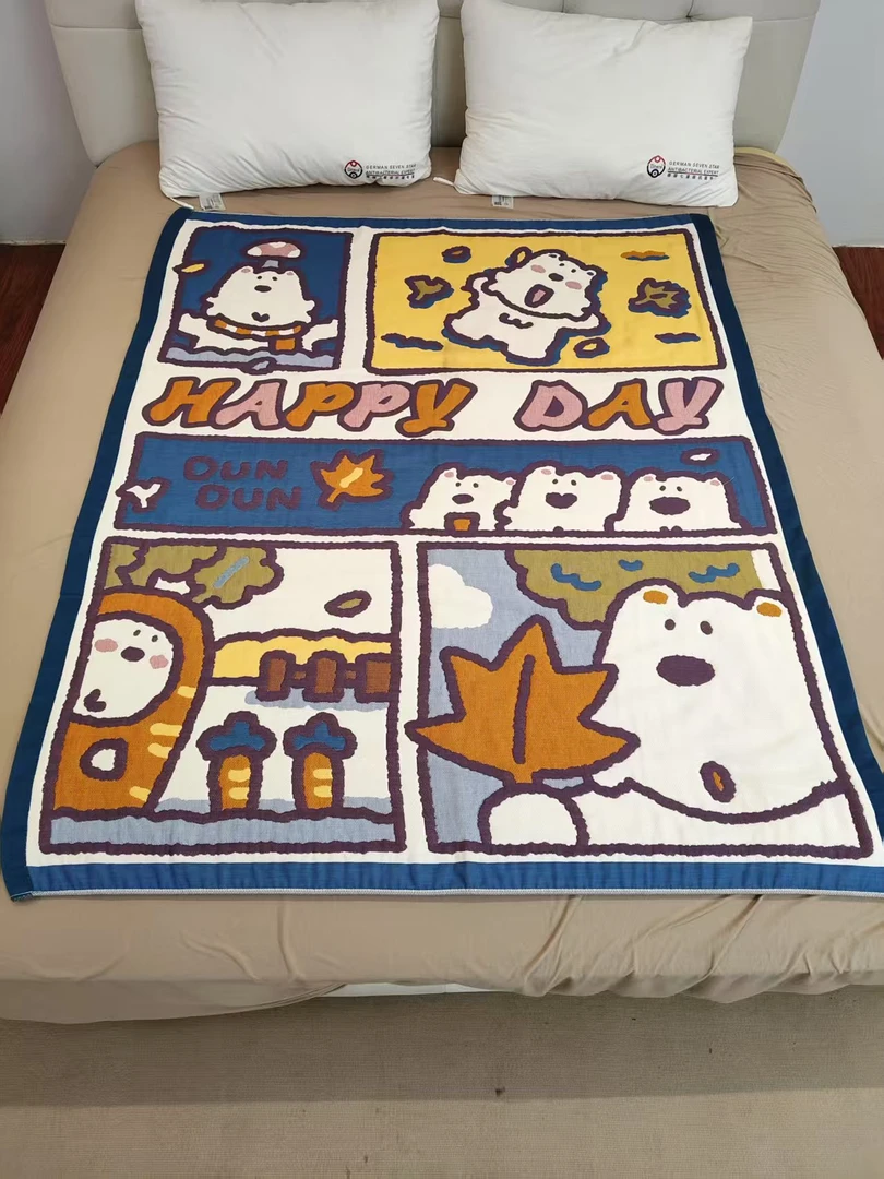 【墩墩】120*150cm纯棉柔软舒适多功能小被