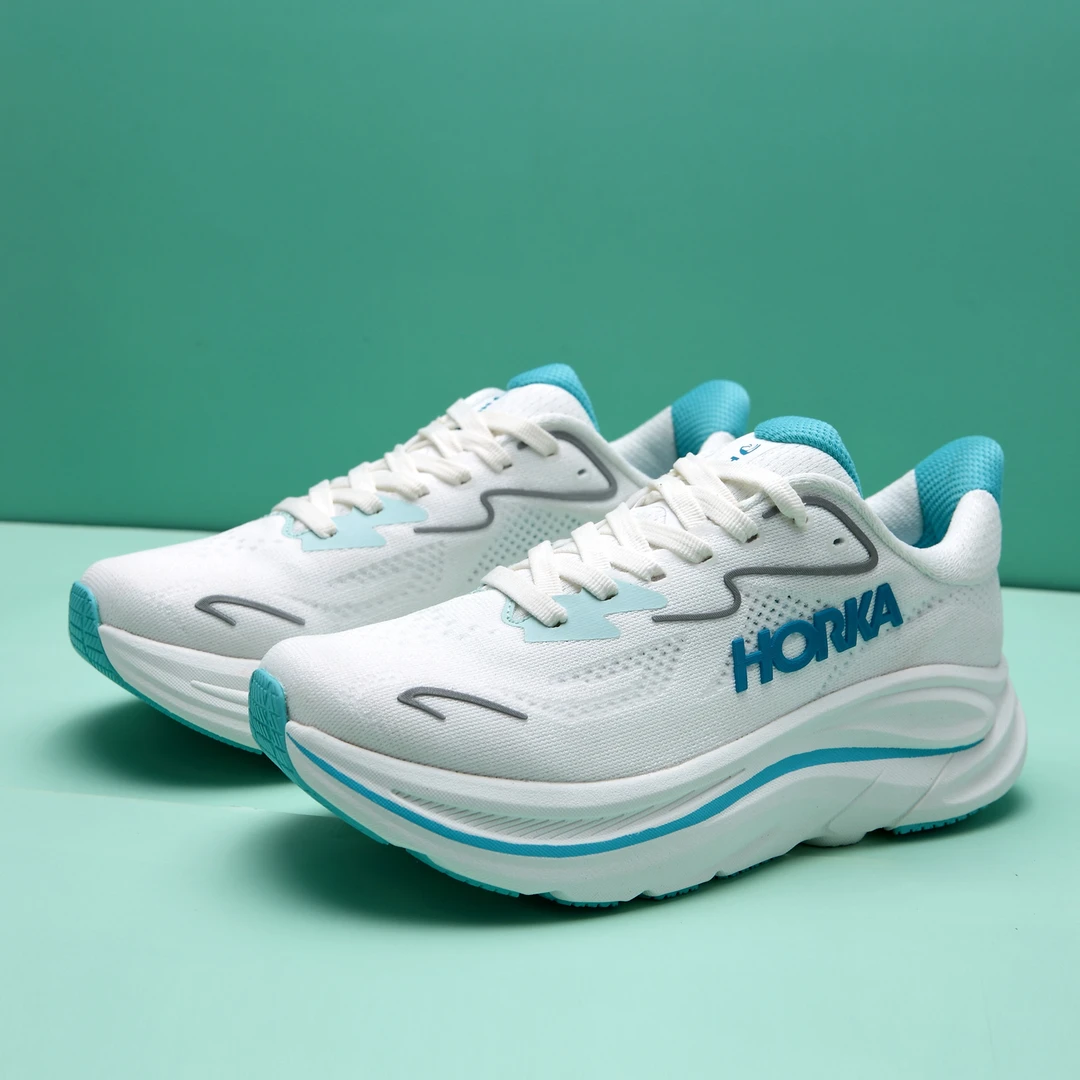 HORKA女回弹减震公路跑鞋小道跑步鞋男鞋缓震系带马拉松女鞋夏季