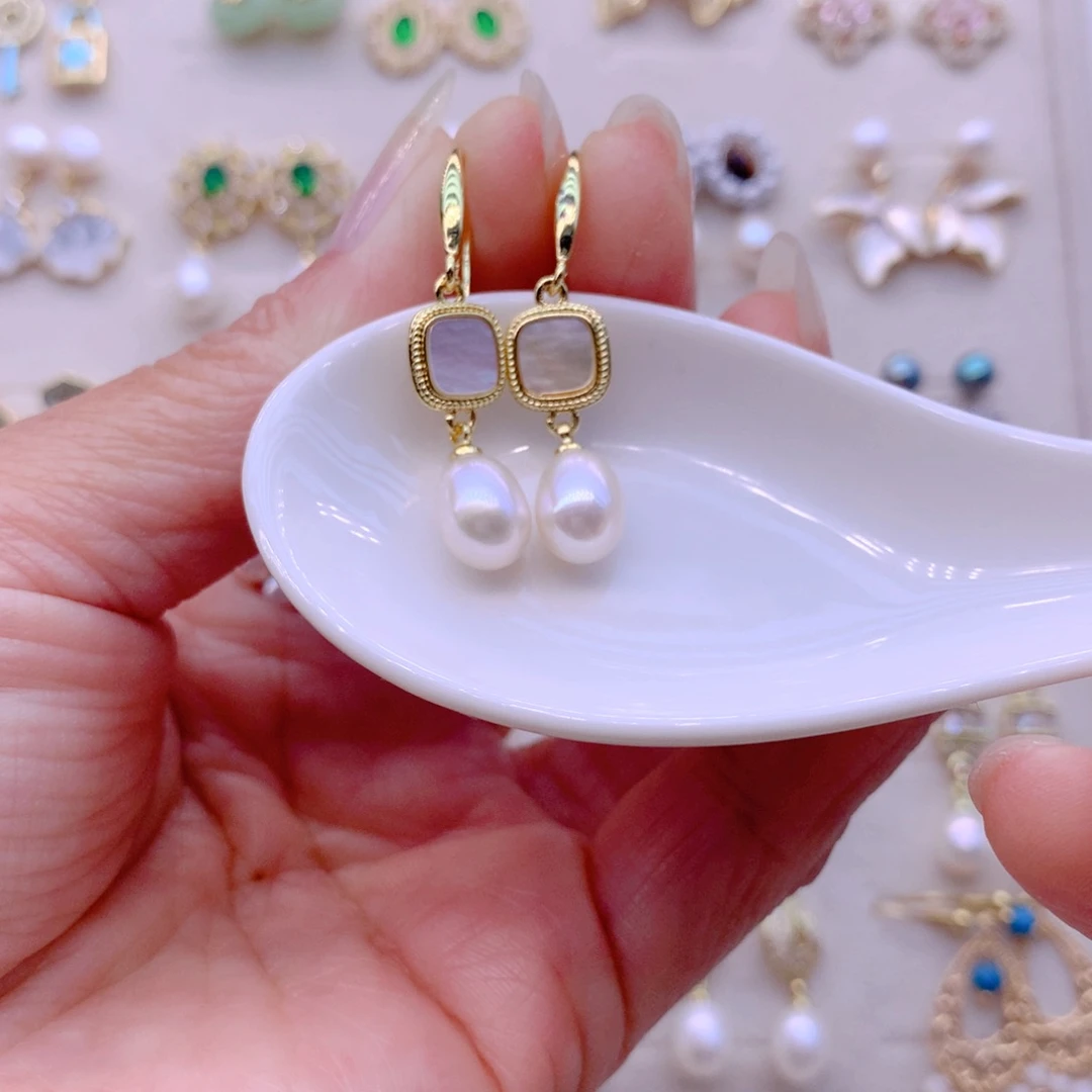 耳饰合金淡水珍珠