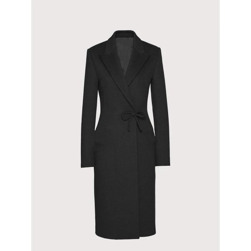 whoskongxx·华伦超有型柔刚并济蝴蝶结纽扣长款外套【干洗】