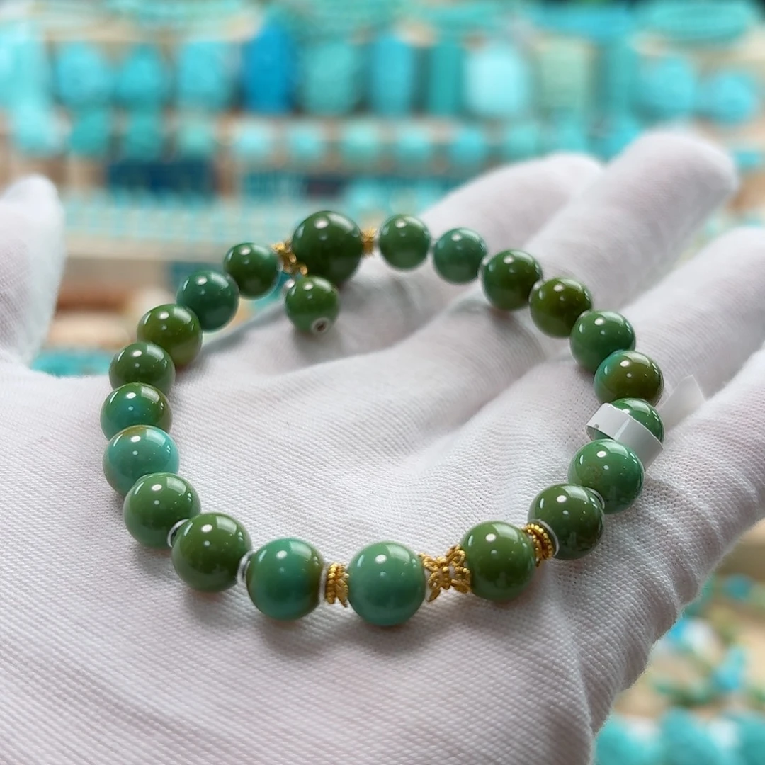 绿松石18K金镶嵌珠宝奇石