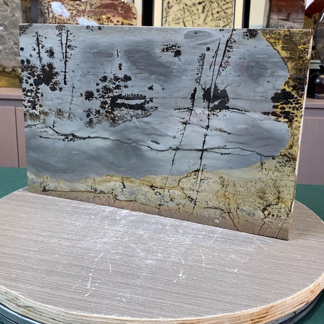 石材广西国画石草花石