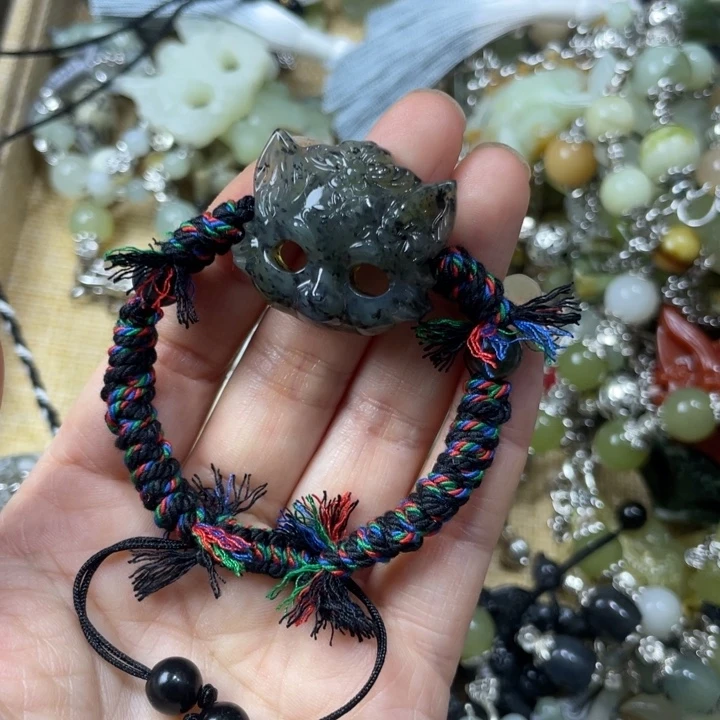 蛇纹石玉合金颈饰