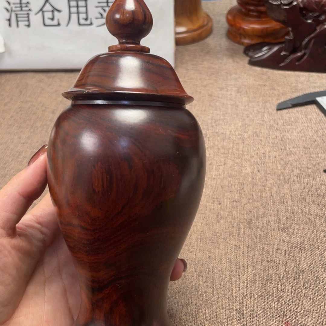 交趾黄檀（大红酸枝）将军罐