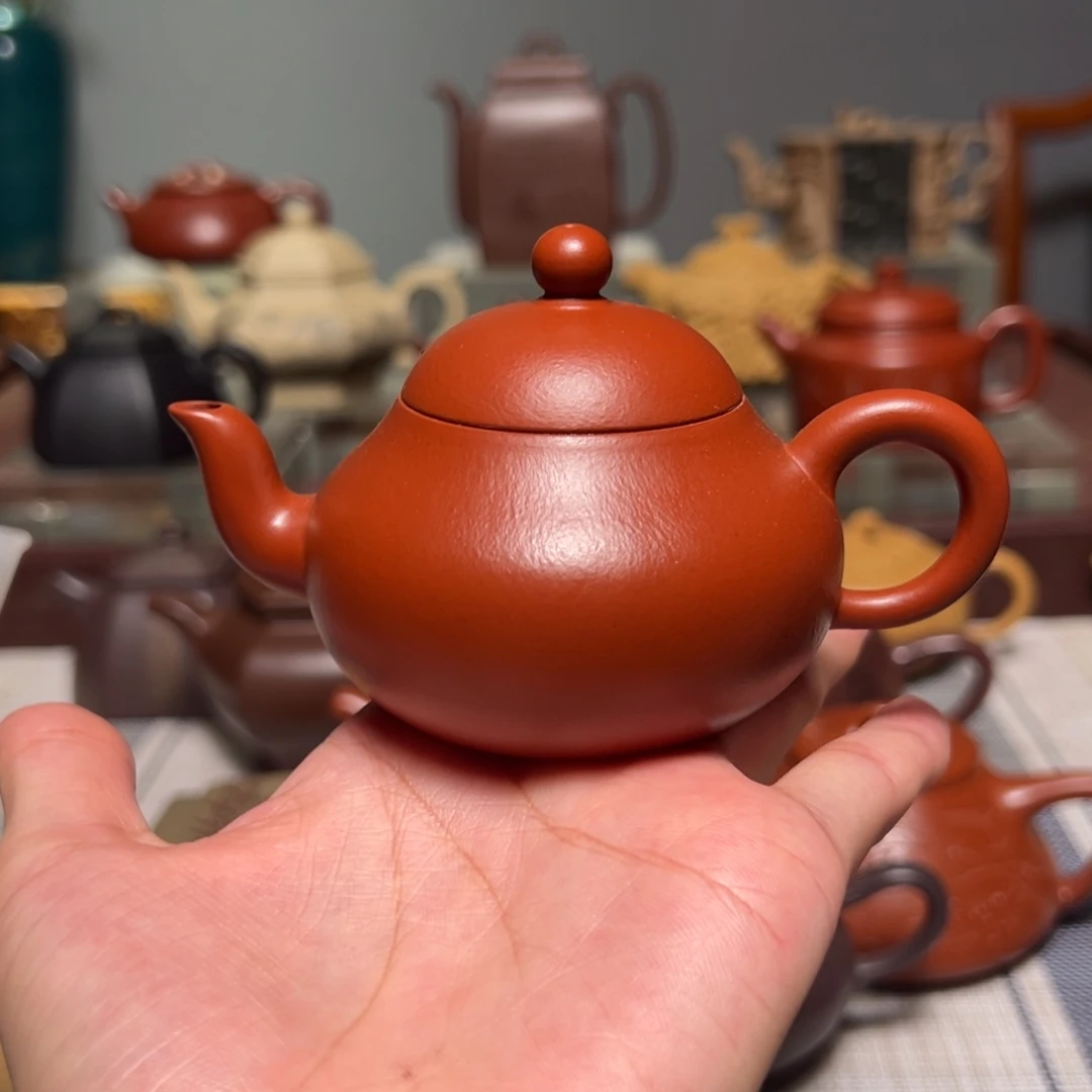 茶壶紫砂全手工小煤窑朱泥梨壶130cc福利价