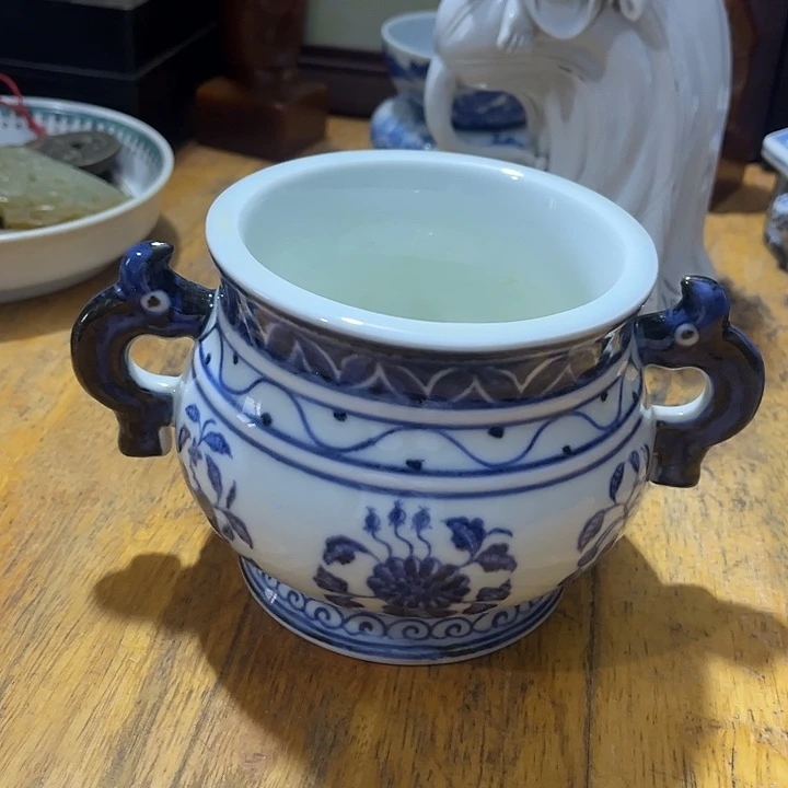 时***乐其他青花双耳花卉炉