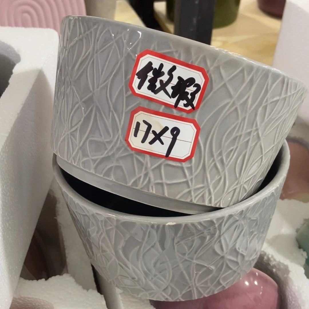 红陶高温陶瓷花盆