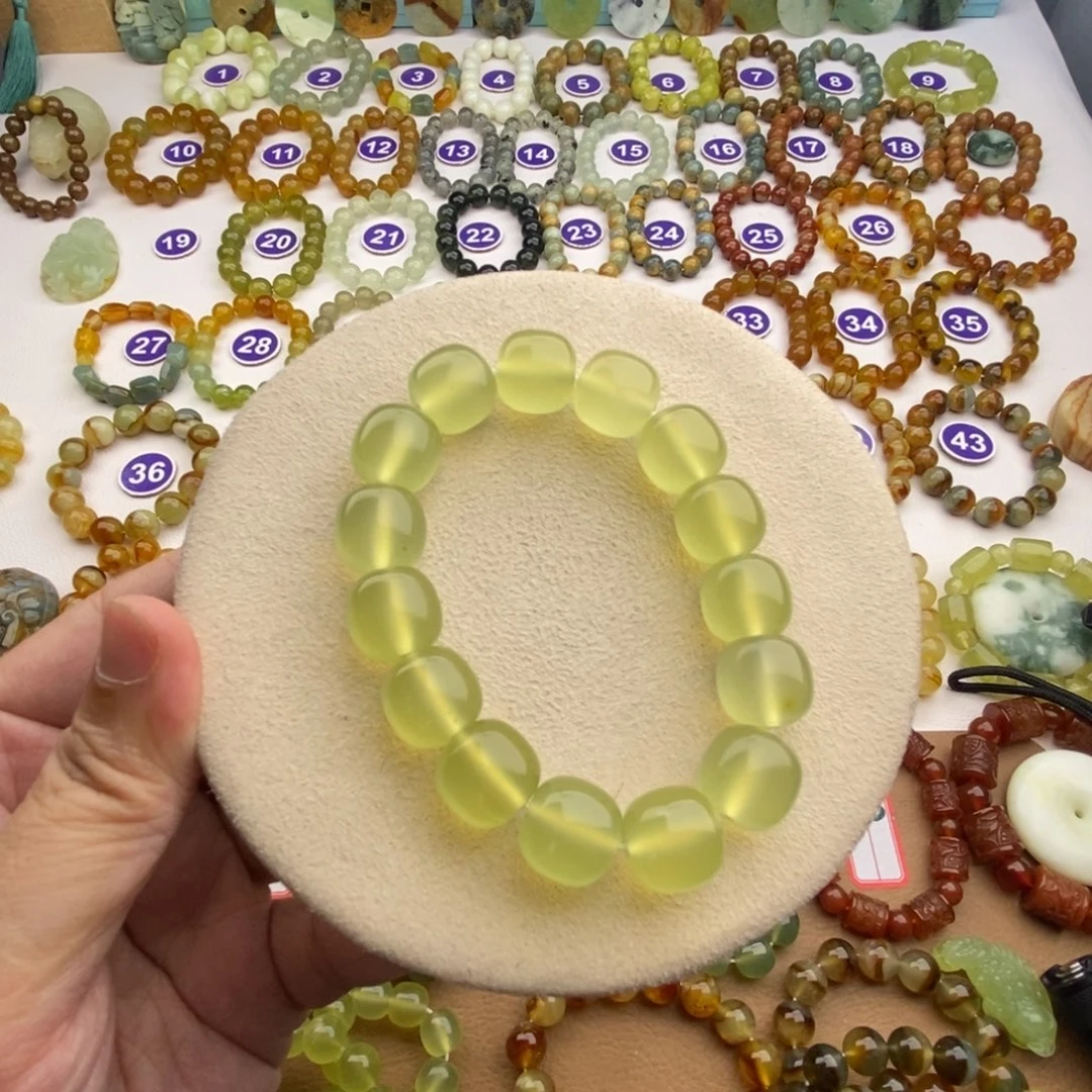 蜡***新蛇纹石玉未镶嵌手串