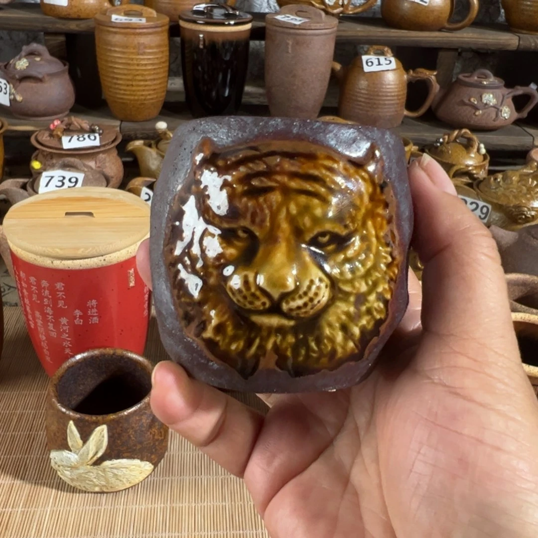 缸柴烧120 毫升原谷烧高温粗瓷