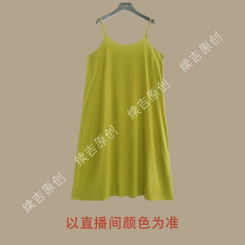 原创出品24-568舒适简约夏季百搭内搭棉质吊带连衣裙