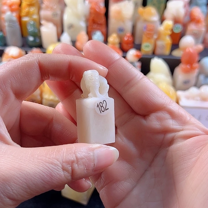 老挝石印石1.6厘米，大象，包刻