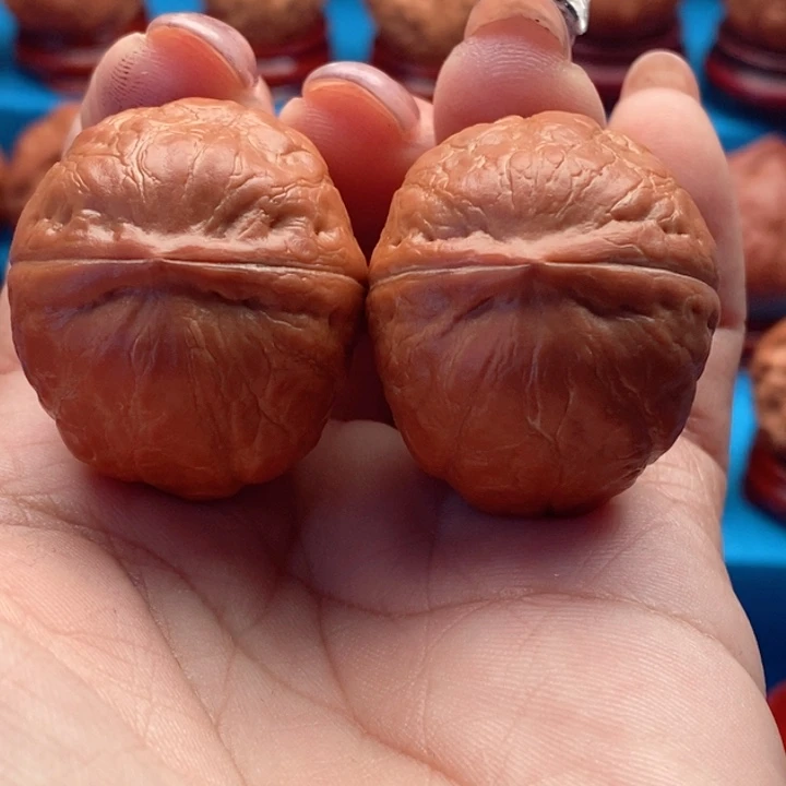 核桃精品文玩核桃手捻南瓜墩