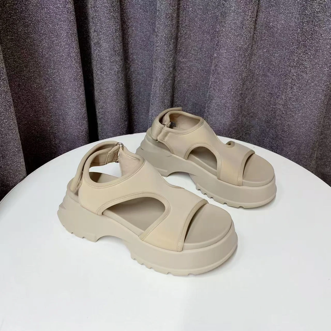 C6558 肉色  新款夏季2025新款舒适厚底女休闲凉鞋