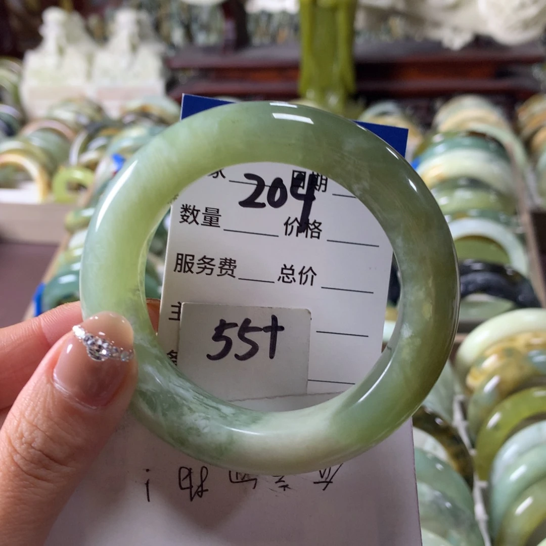 蛇纹石玉未镶嵌手镯204