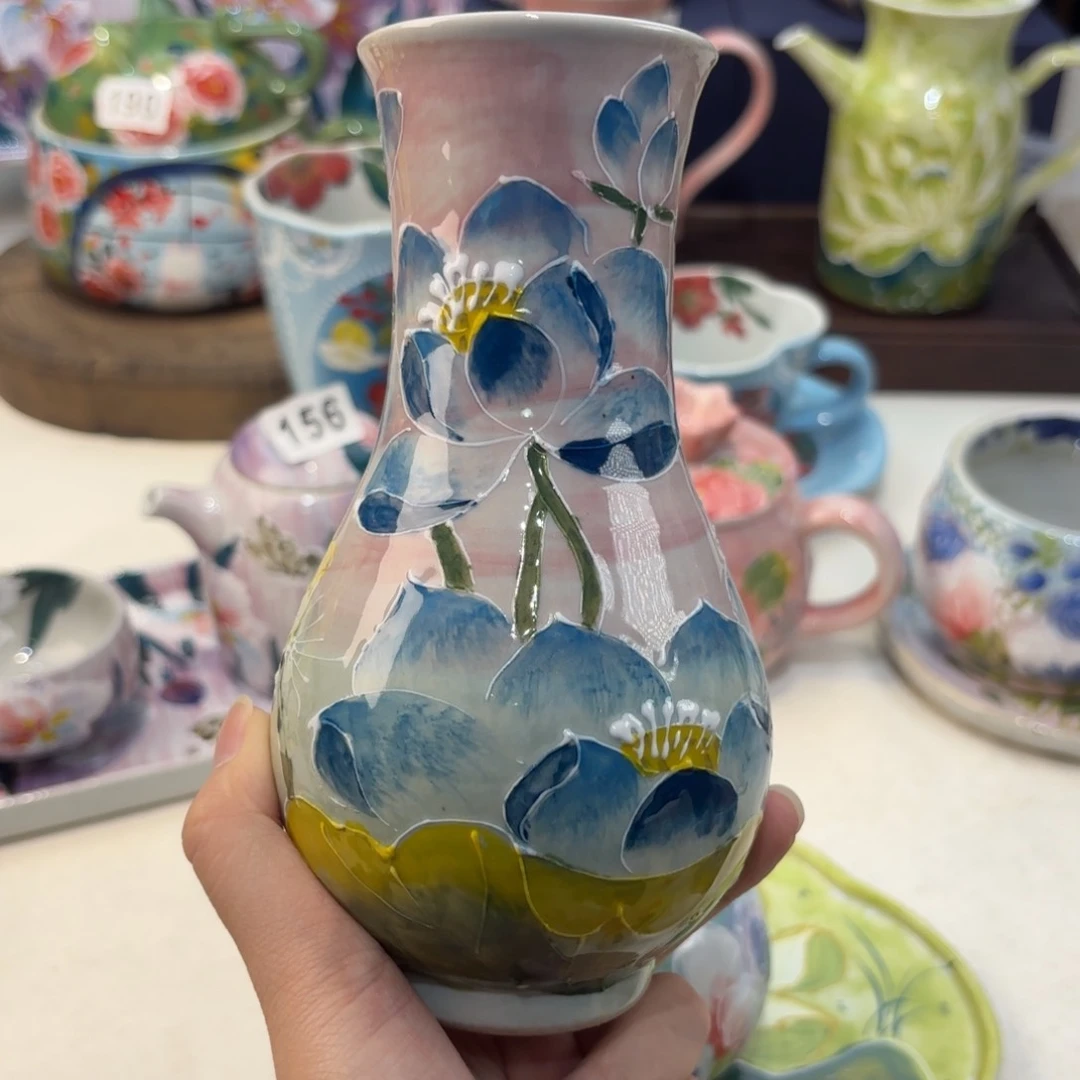 景德镇手绘高温釉下彩陶瓷茶具