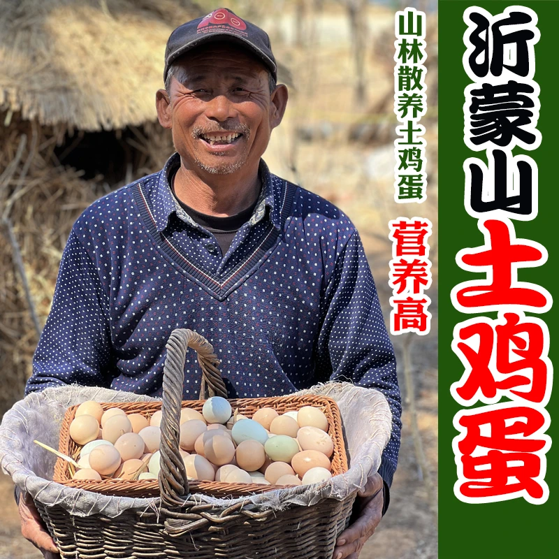 【50枚土鸡蛋】 农家散养土鸡蛋40g~45g新鲜营养当天现捡