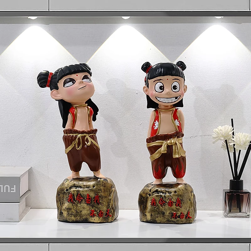 哪吒之魔童降世摆件创意桌面客厅装饰品潮玩手办玄关生日乔迁礼物