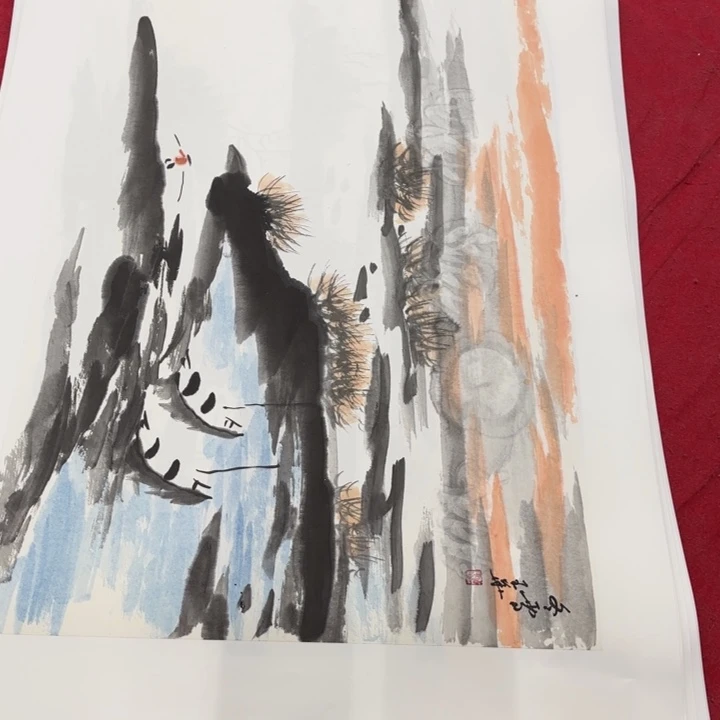 国画花鸟的翅膀和翅膀是一样