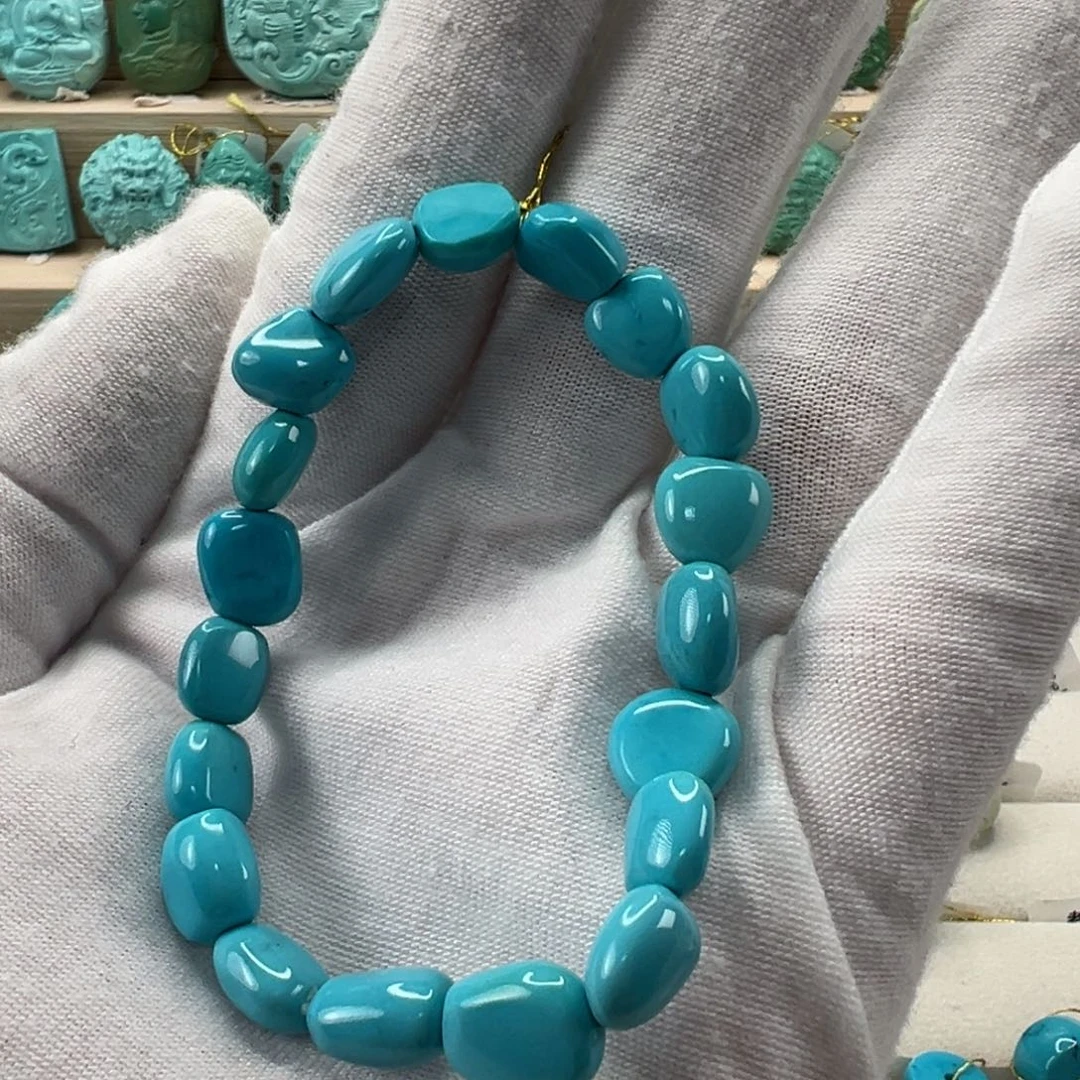 未镶嵌绿松石随形手串 8.5mm