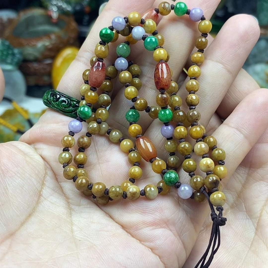 颈饰未镶嵌翡翠长项链