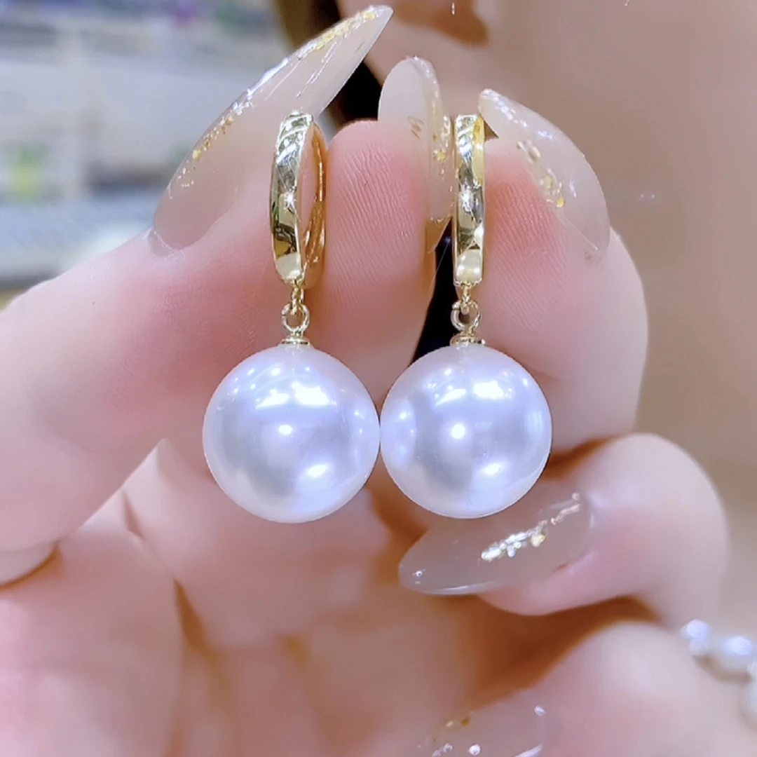 铜合金仿珍珠耳饰 精致简约气质百搭法式珠珠耳扣耳饰