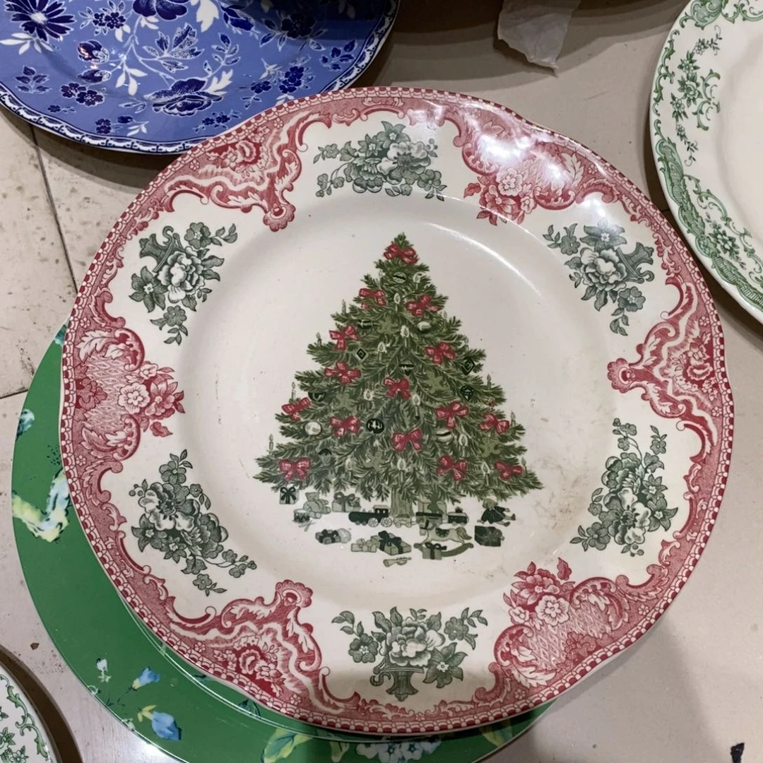 瓷微瑕圣诞树十寸平盘