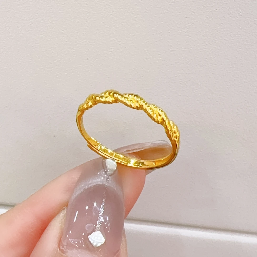 足金999 麻花素圈戒指2.26克