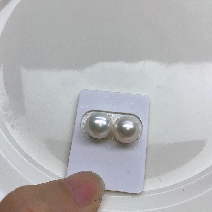 亭***亭定制淡水珍珠银S925镶嵌耳饰