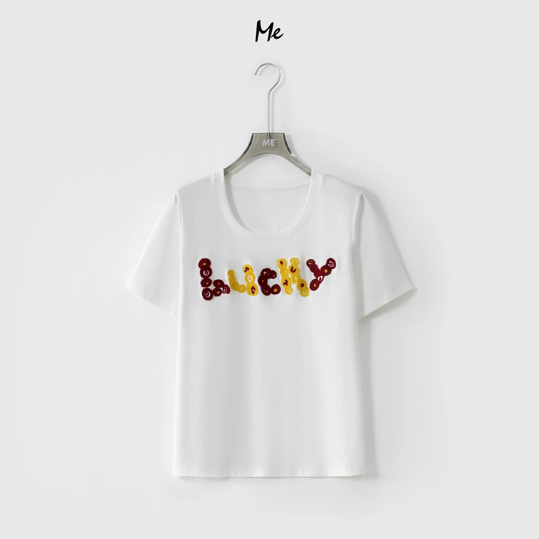 ME【幸运儿】桑蚕丝混纺减龄冰柔感显瘦舒适百搭短袖T恤MESS3903