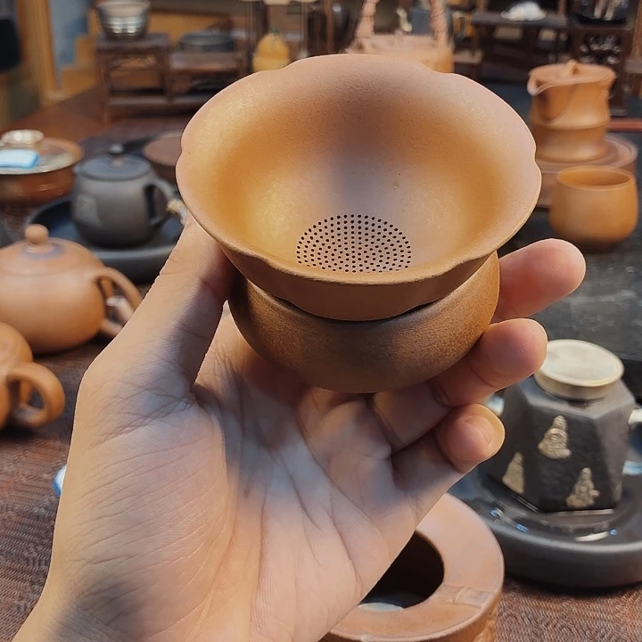 柴烧手工老岩泥茶器