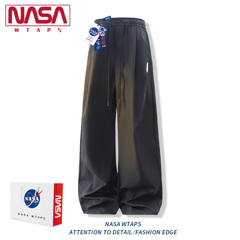 NASA WTAPS新款亲肤运动裤男款春秋季宽松弹力卫裤宽松透气休闲裤