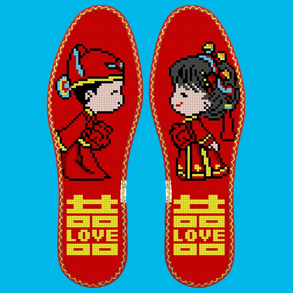 （S58549)11CT十字绣鞋垫正品套装现货现发（粉丝福利）