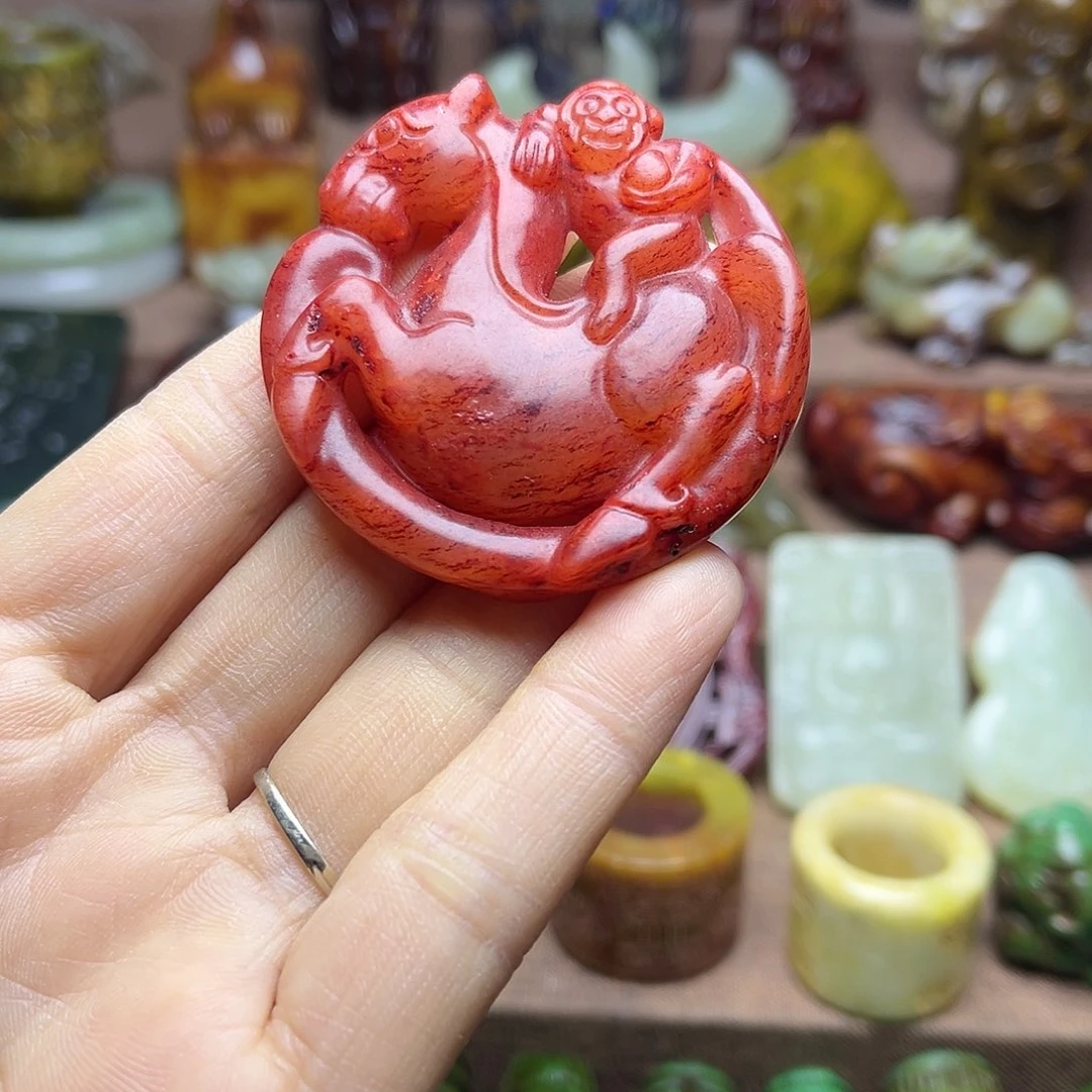 白玉菩提吊坠九*。。